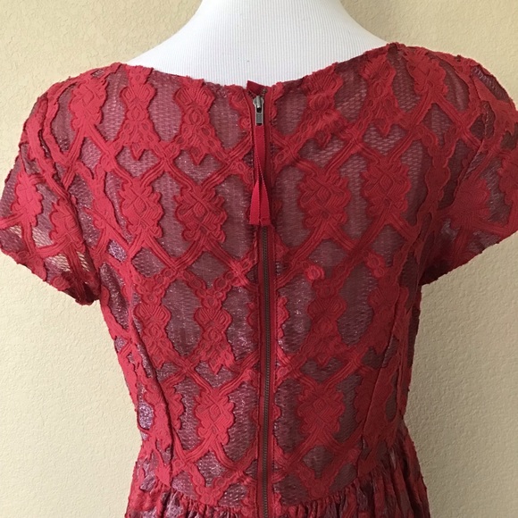 Anthropologie Rubied Lace Dress by Moulinette Soeurs, Size 8 - Picture 7 of 11